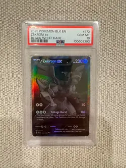 Pokemon Zekrom ex Black Bolt Black White Rare #172 - PSA 10 Gem Mint - Image 3