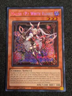 Yugioh! TCG - Maliss P White Rabbit - Prismatic Secret Rare - MP25-EN122 NM - Image 1