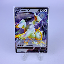 Pokemon TCG Arceus V 122/172 METAL Card Holo Rare - Image 1