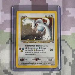 Pokemon Lugia 9/111 Neo Genesis Unlimited Holo Heavily Played/Damaged Card Swirl - Image 4