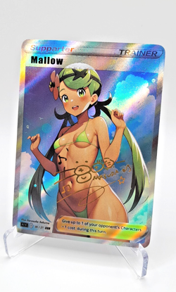 Pokemon Karte Mallow Fullart Trainer Anime Waifu Card - Image 1