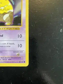 Pokemon Card Drowzee Base Set 49/102 SHADOWLESS WoTC 1999 Vintage TCG - Image 4