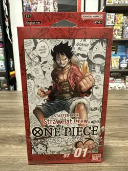 One Piece TCG Card Game Luffy Straw Hat Crew Starter Deck ST-01 English Sealed 811039038366 - Image 1