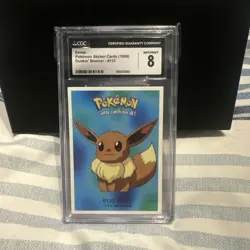 Eevee - Pokemon Sticker Cards (1999) Dunkin' Boomer #133. CGC 8 Near Mint/Mint - Image 1