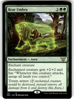 Bear Umbra Commander: Kamigawa: Neon Dynasty Regular MTG NM - Image 1