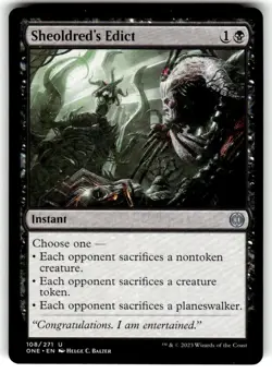 Sheoldred's Edict Phyrexia: All Will Be One Regular MTG - Image 1