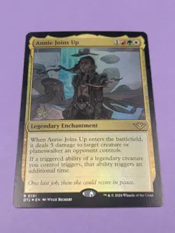 MTG Magic: Outlaws of Thunder Junction: Annie Joins Up Foil #0191 Rare - NM - Image 1