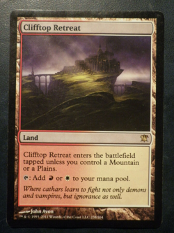 mtg magic Clifftop Retreat innistrad ENGLISH Rectorat du haut des falaises - Image 1