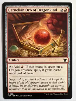 MTG Carnelian Orb of Dragonkind [Foundations] Near Mint - Image 1