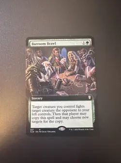 Barroom Brawl BORDERLESS - NM - MTG Commander Legends 2 - Magic the Gathering - Image 1
