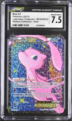 CGC 7.5 Mew EX Legendary Treasures RC24/RC25 Radiant (Collection) Pokemon Card - Image 1