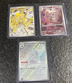 Stellar Crown Pokemon Illustration Rare Lot Of 3 Joltik Lileep Crabominable! - Image 1