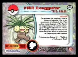 Pokemon Topps Chrome #103 Exeggutor Blue Label - Image 2