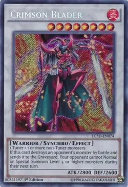 Yugioh! Crimson Blader - LC5D-EN074 - Secret Rare - 1st Edition Near Mint, Engli - Image 1