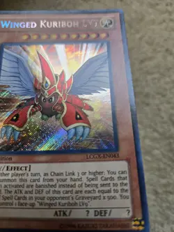 Winged Kuriboh LV9 LCGX-EN043 Secret Rare 1st Edition Very Lightly Played - Image 2