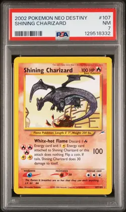 2002 POKEMON NEO DESTINY #107 SHINING CHARIZARD PSA 7 - Image 1