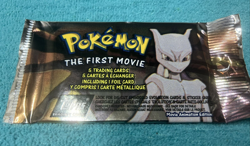 One Pk 1999 Pokemon The First Movie Booster Black Topps "Rare Canadian Bilingual - Image 1