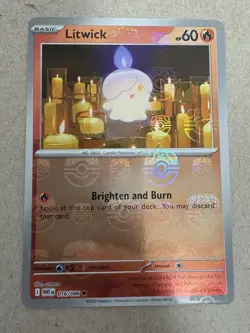 Pokemon - White Flare - Litwick (Master Ball Pattern) 016/086 - Holo NM - Image 1