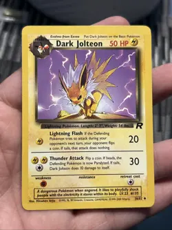 Pokemon TCG Dark Jolteon 38/82 Team Rocket 2000 Uncommon- LP - Image 1