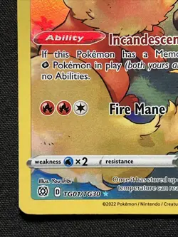 Flareon TG01/TG30 Pokemon TCG Swsh09: Brilliant Stars Trainer Gallery Holo LP #1 - Image 2