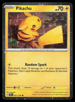 Pikachu 051/162 Cosmos Holo Pokemon Temporal Forces NM - Image 1