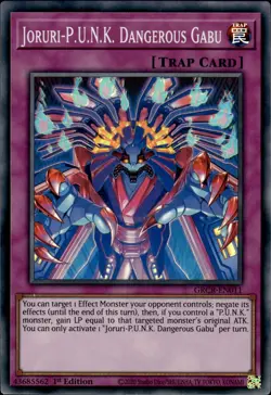 Joruri-P.U.N.K. Dangerous Gabu - Super Rare 1st Edition GRCR-EN011 - NM - YuGiOh - Image 1