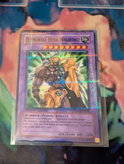 Elemental Hero Wildedge MF02 LP Yugioh Mattel card - Image 1