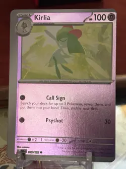 Pokemon Miscut Error KIRLIA Reverse Holo 1/1 Collecter One Of A Kind Card - Image 1