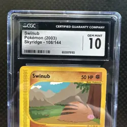 CGC 10 Pokemon 2003 Swinub 108/144 Skyridge Card - Image 3