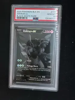 Pokemon TCG Zekrom EX Card 172/086 English Black Bolt PSA 10 GEM MT - Image 1