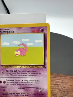 Vintage Slowpoke 55/62 Fossil Regular TCG Pokemon Card LP - Image 4