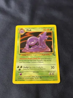 Muk 28/62 Fossil Regular pokemon card vintage played - Image 5