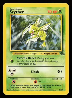 Scyther 26/64 Rare Jungle Pokemon Card - Image 1