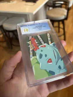 cgc 10 Pristine Blockbuster Bulbasaur Pokemon Snap Smart Chip Card Video 1999 - Image 1