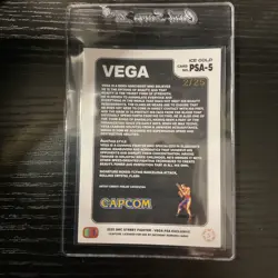 PSA Street Fighter 2: Champion Edition Promo Card Vega 02/25# Gold Ice - Image 2
