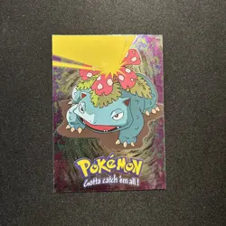 Vintage Holo Venusaur Pokemon Card Foil E3 of 12 Topps Black Label - Image 1