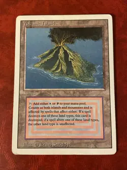 MTG Magic The Gathering VOLCANIC ISLAND Dual Land REVISED EDITION INVEST! $$$ - Image 1