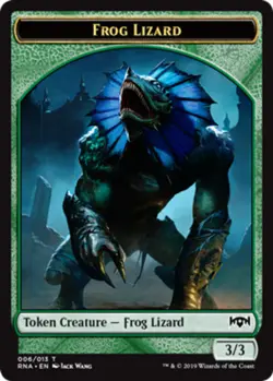 Frog Lizard Token Light Play, English Magic the Gathering MTG Ravnica Allegiance - Image 1