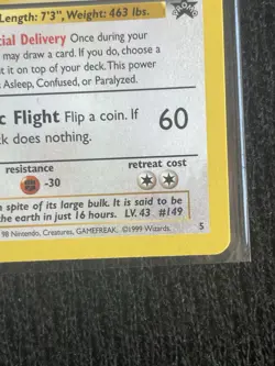 Pokemon TCG Dragonite #5 WB the First Movie Promo Card - Image 5