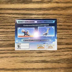 Pokemon Scarlet And Violet Serial Codes Shiny Koraidon or Miraidon UNSCRATCHED! - Image 1