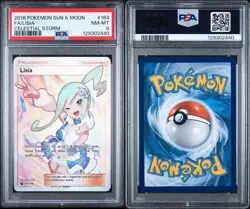 2018 Pokemon PSA 8 NM/MINT Lisia 164/168 Sun & Moon Celestial Storm Full Art - Image 3
