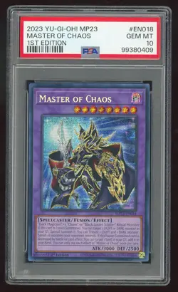 💎 PSA 10 Prismatic Secret Rare Master of Chaos MP23-EN018 1st Edition Yugioh 💎 - Image 1