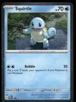 Squirtle - (Cosmos Holo) 048 Promo Holo NM Pokemon SV: Scarlet & Violet Promo Ca - Image 1