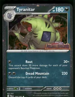 Tyranitar (Paldea Evolved Stamp) 135/193 Promo Holo NM Pokemon Miscellaneous Car - Image 1