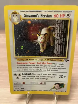 Pokemon TCG Giovanni's Persian 8/132 Gym Challenge Holo Rare Unlimited - Image 1