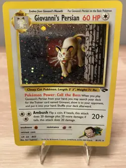 Pokemon TCG Giovanni's Persian 8/132 Gym Challenge Holo Rare Unlimited - Image 2