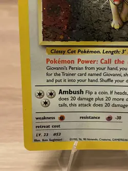 Pokemon TCG Giovanni's Persian 8/132 Gym Challenge Holo Rare Unlimited - Image 4