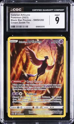 2023 POKEMON BLACK STAR PROMOS - CROWN ZENITH TIN GALARIAN ARTICUNO CGC 9 - Image 1