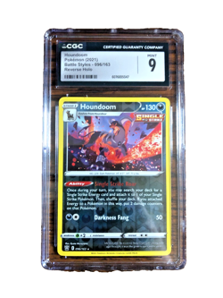 Houndoom Reverse Holo Rare #096 - CGC MINT 9 - 2021 Battle Styles - Pokemon TCG - Image 1