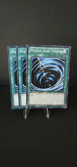 Yugioh Quick Spell Mystical Space Typhoon 3 Card Playset NM-LP - Image 1